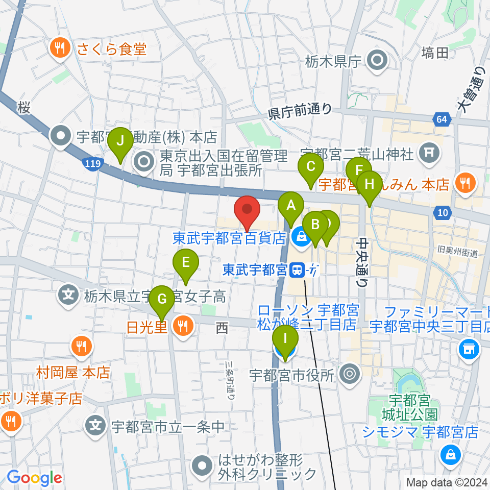 LOVE SOUNDS STUDIO周辺のコンビニエンスストア一覧地図