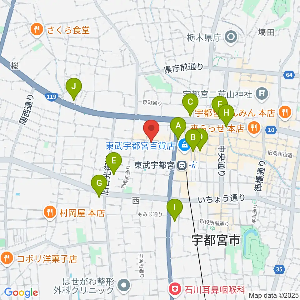 LOVE SOUNDS STUDIO周辺のコンビニエンスストア一覧地図