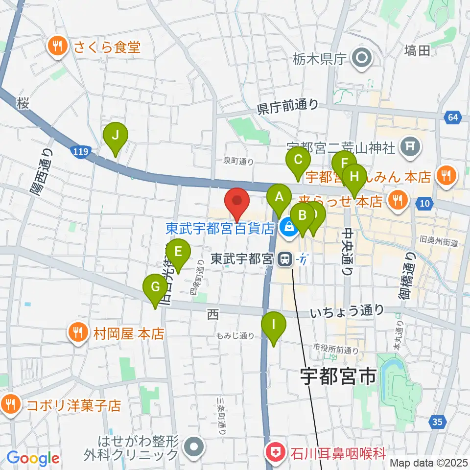 LOVE SOUNDS STUDIO周辺のコンビニエンスストア一覧地図