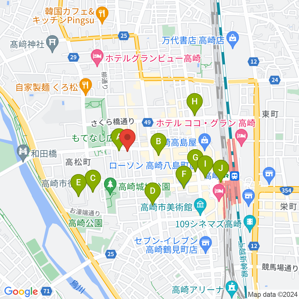 スタジオフリーズ周辺のコンビニエンスストア一覧地図