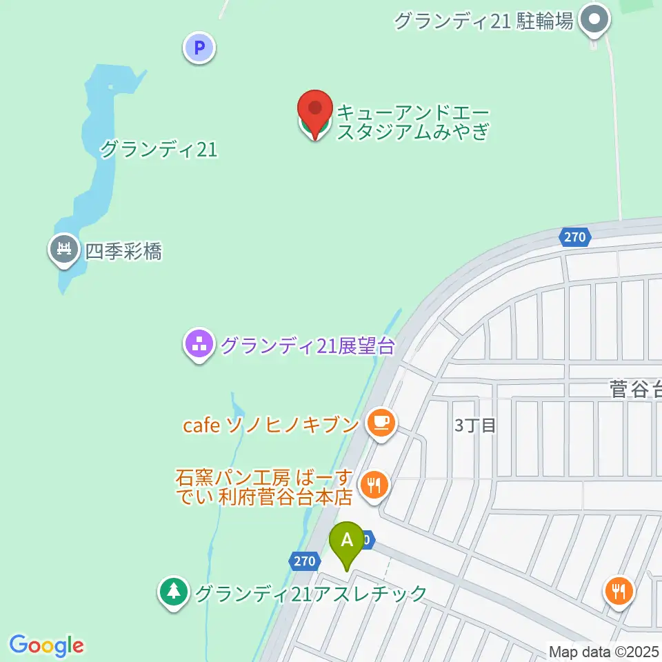 キューアンドエースタジアムみやぎ周辺のコンビニエンスストア一覧地図