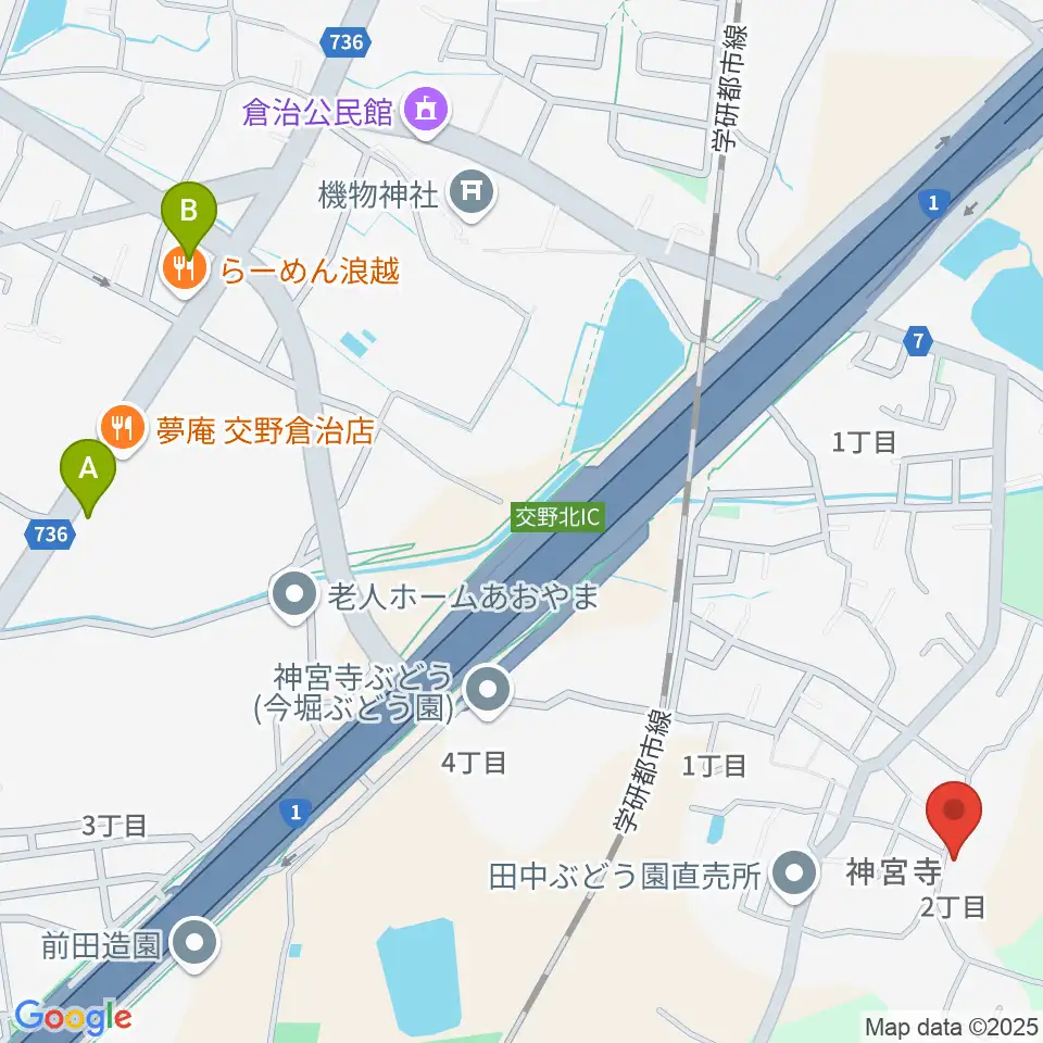 金澤ギタースクール交野教室周辺のコンビニエンスストア一覧地図