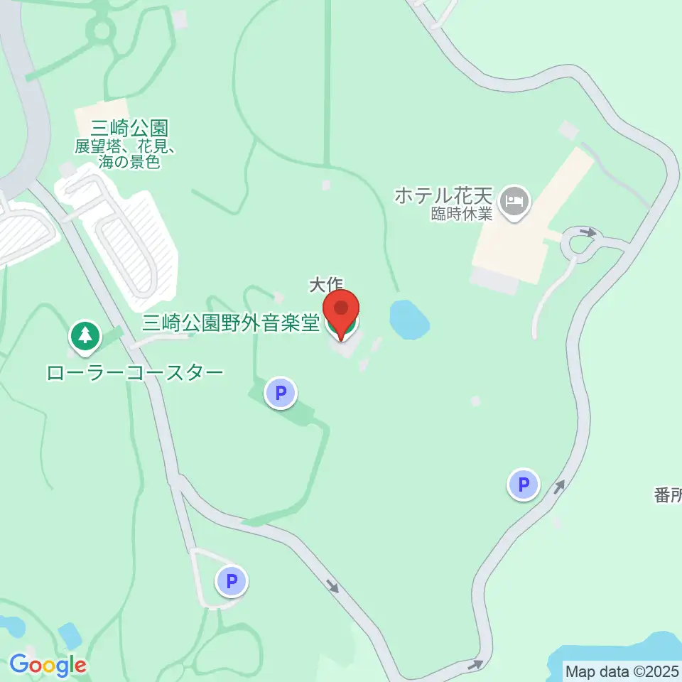 三崎公園野外音楽堂周辺のコンビニエンスストア一覧地図
