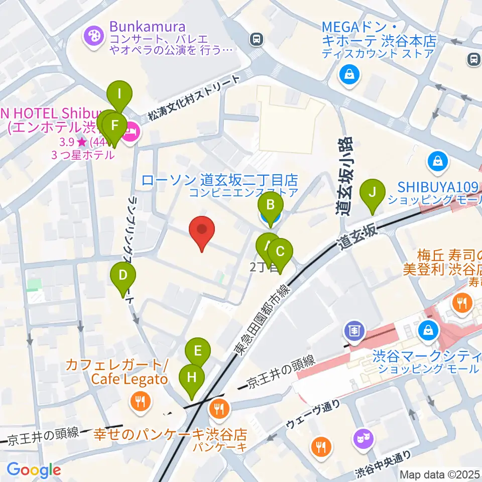 スタジオ映音空間 渋谷スタジオ周辺のコンビニエンスストア一覧地図