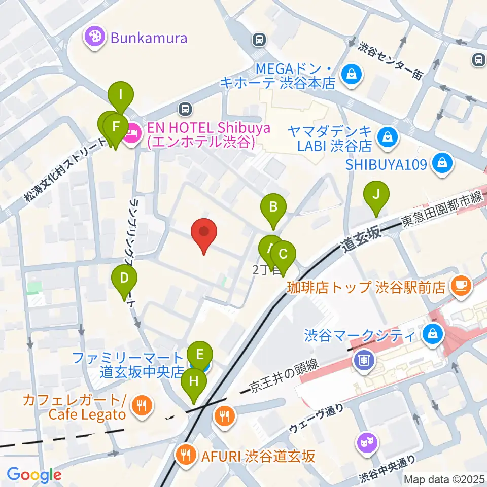 スタジオ映音空間 渋谷スタジオ周辺のコンビニエンスストア一覧地図