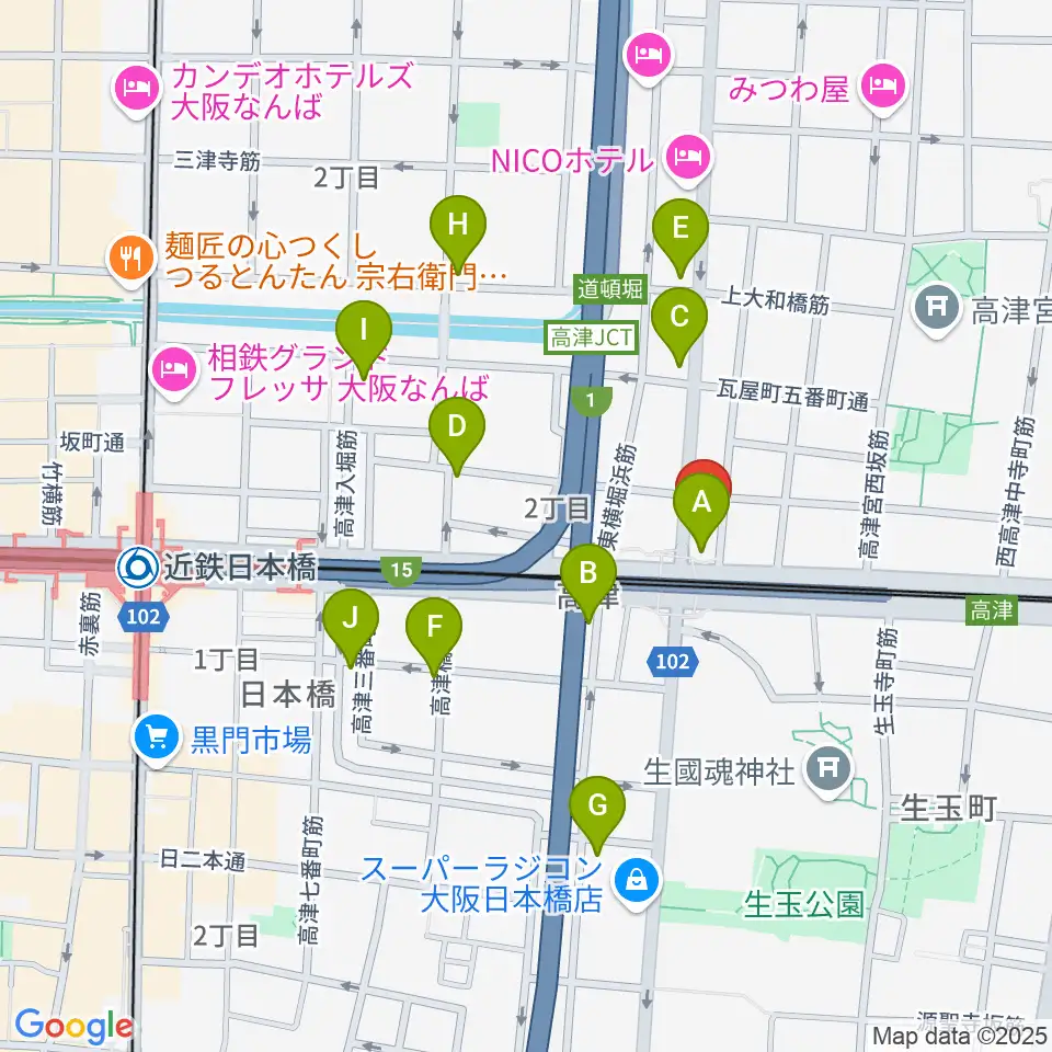STARBOX周辺のコンビニエンスストア一覧地図