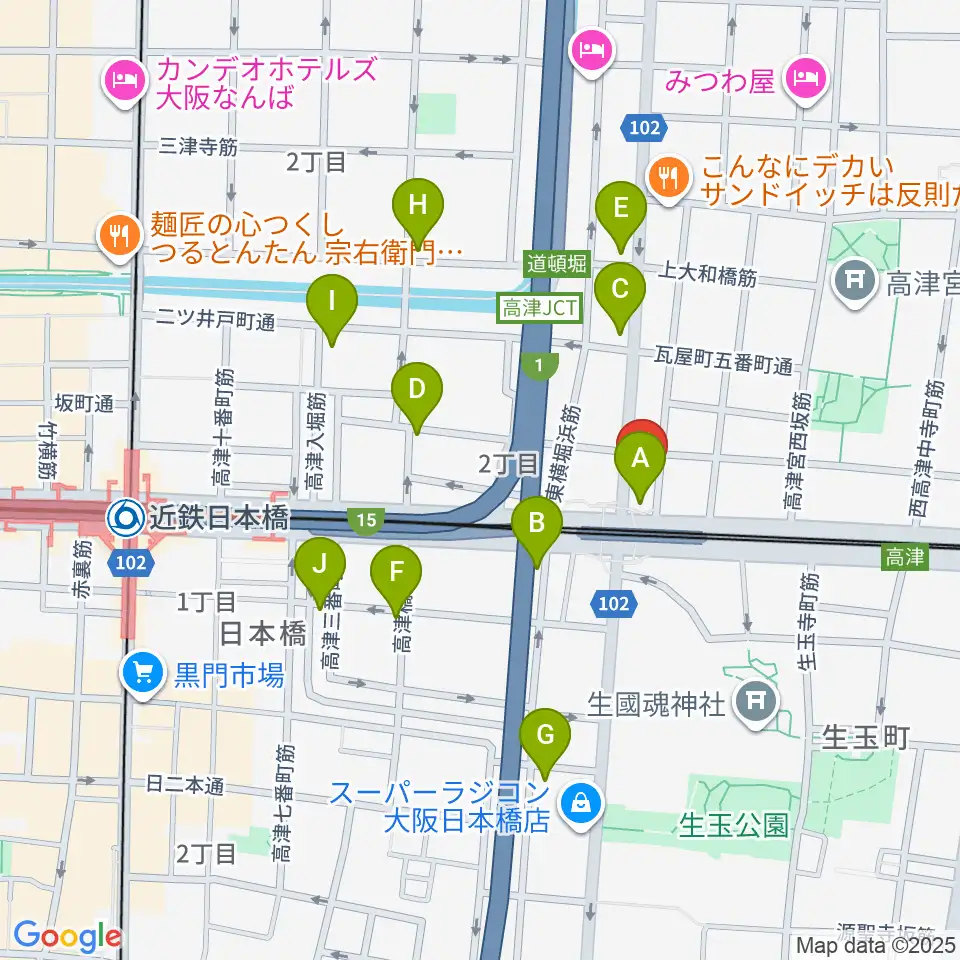 STARBOX周辺のコンビニエンスストア一覧地図