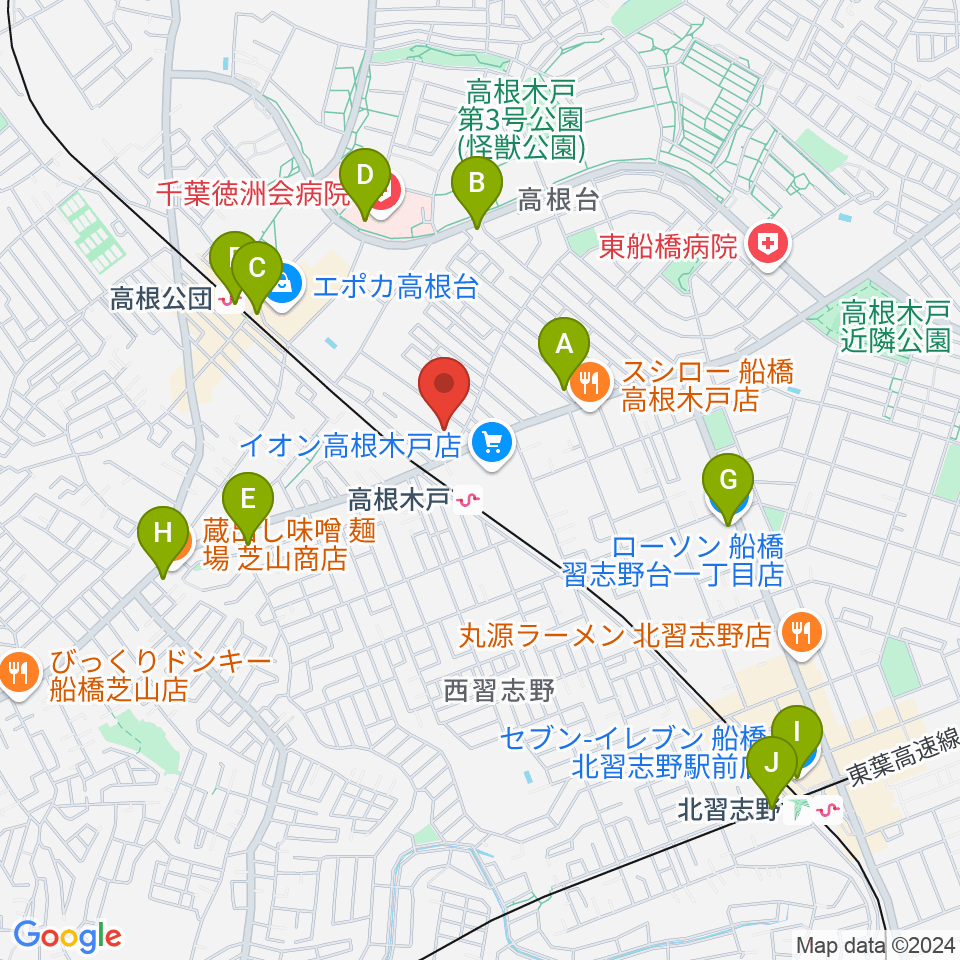 スタジオハイブリッジ周辺のコンビニエンスストア一覧地図