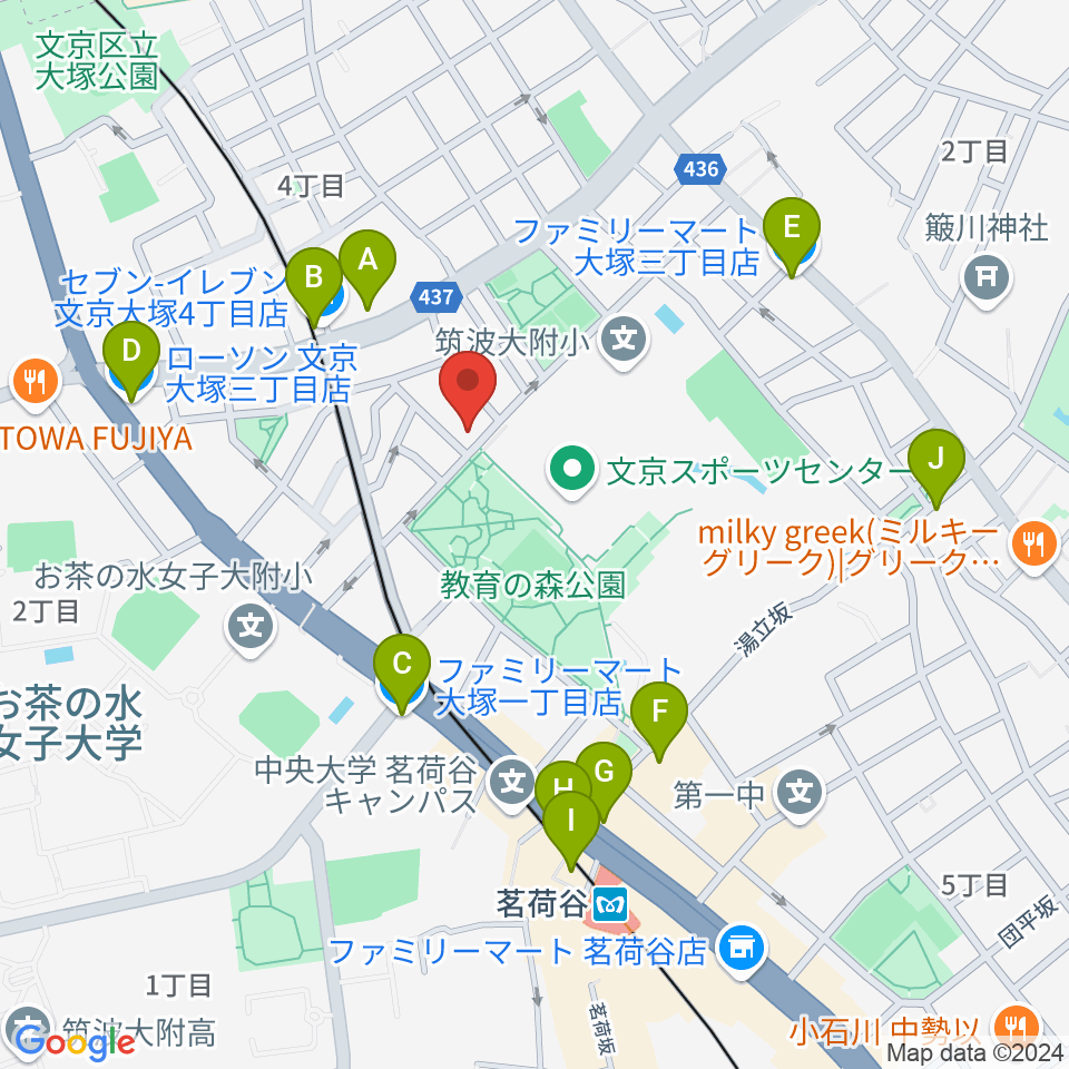 茗荷谷ラ・リール周辺のコンビニエンスストア一覧地図