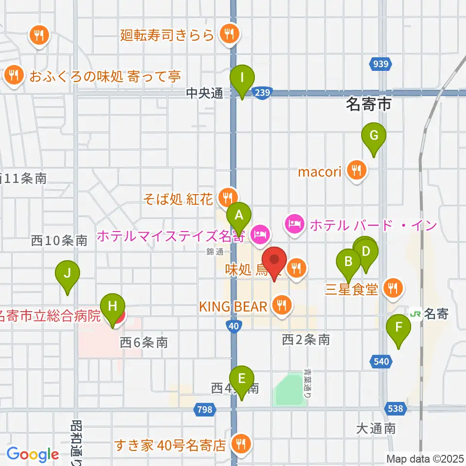 名寄One step cafe周辺のコンビニエンスストア一覧地図