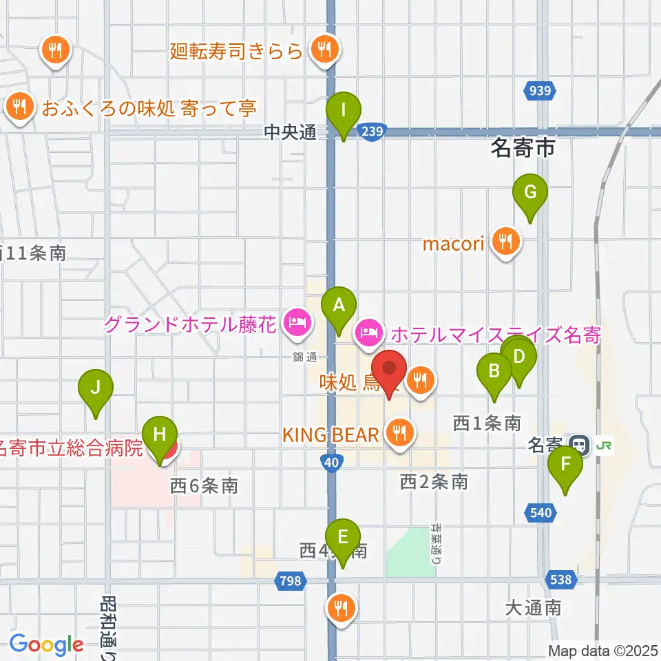 名寄One step cafe周辺のコンビニエンスストア一覧地図