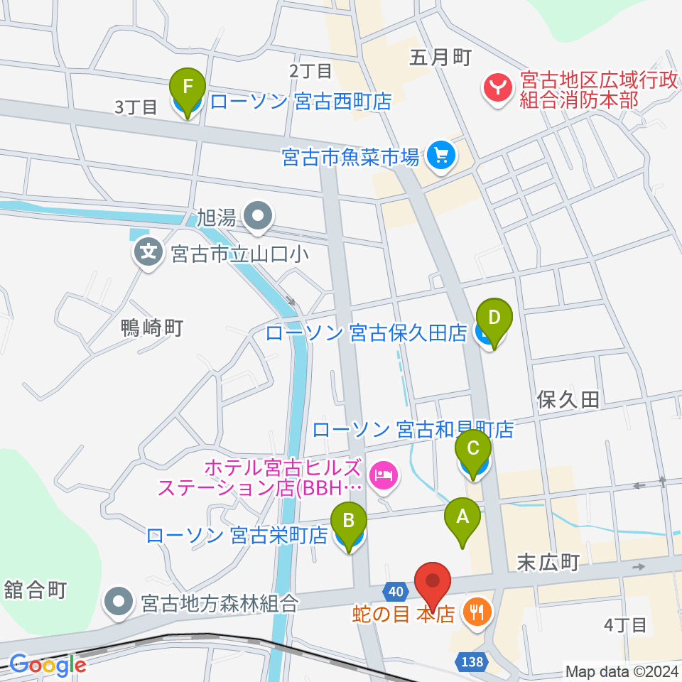 みやこハーバーラジオ周辺のコンビニエンスストア一覧地図