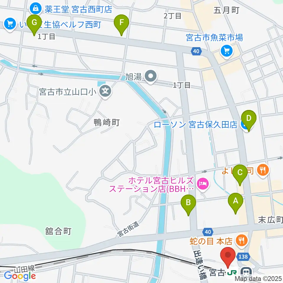 みやこハーバーラジオ周辺のコンビニエンスストア一覧地図