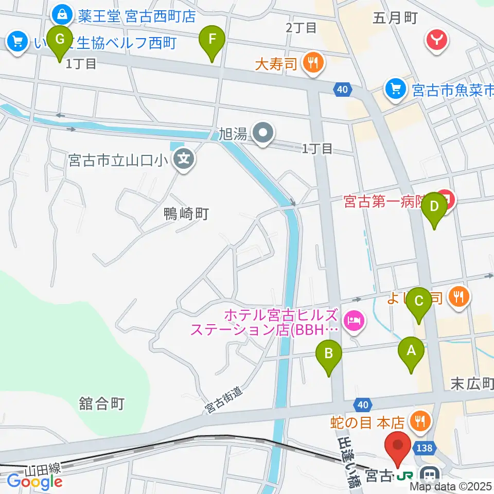 みやこハーバーラジオ周辺のコンビニエンスストア一覧地図