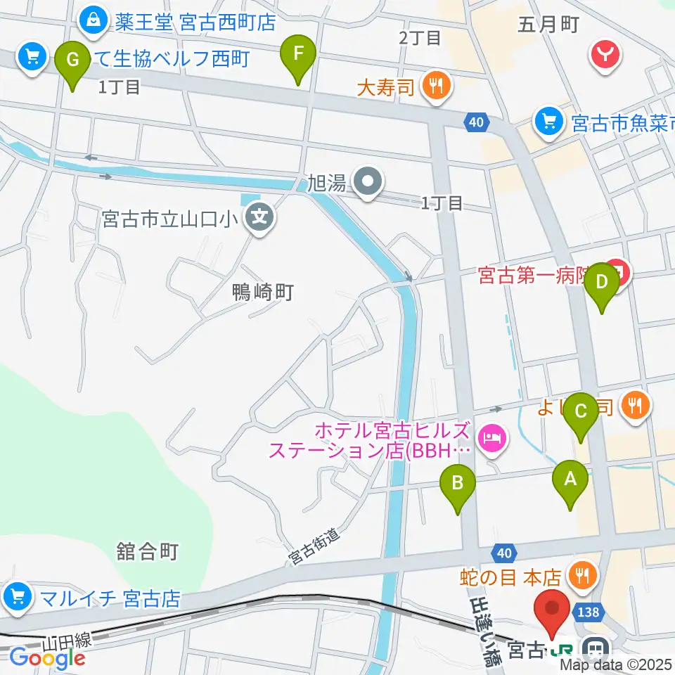 みやこハーバーラジオ周辺のコンビニエンスストア一覧地図