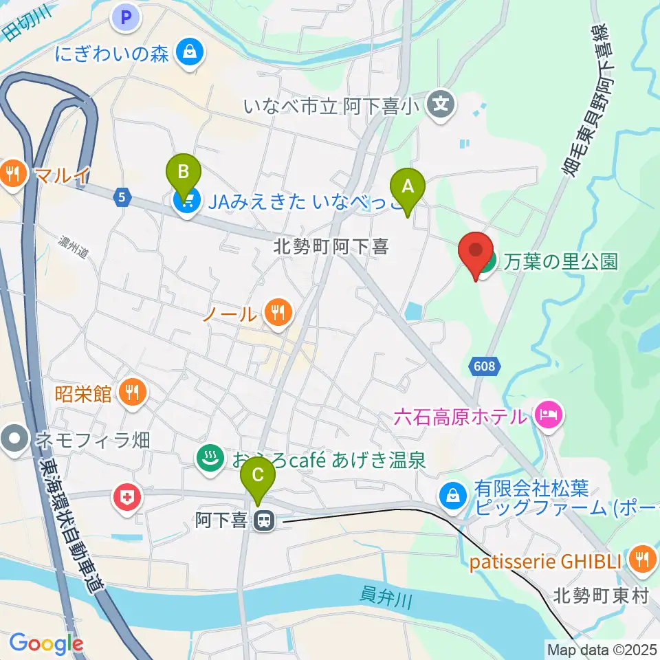 いなべエフエム周辺のコンビニエンスストア一覧地図