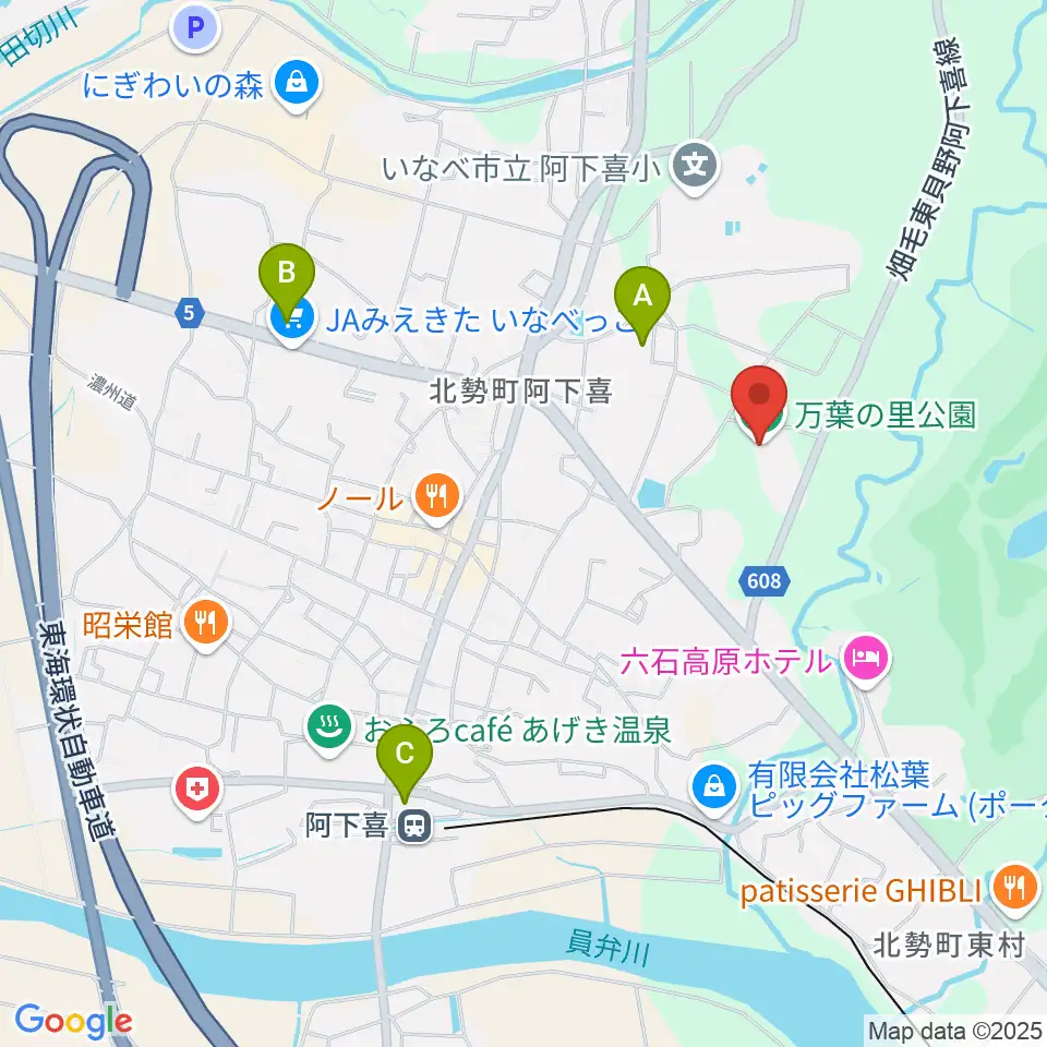 いなべ市北勢市民会館周辺のコンビニエンスストア一覧地図