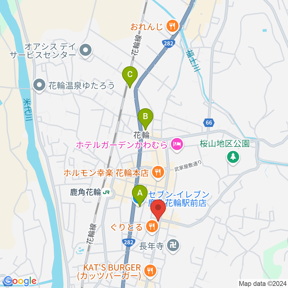 鹿角市交流プラザ MITプラザ周辺のコンビニエンスストア一覧地図