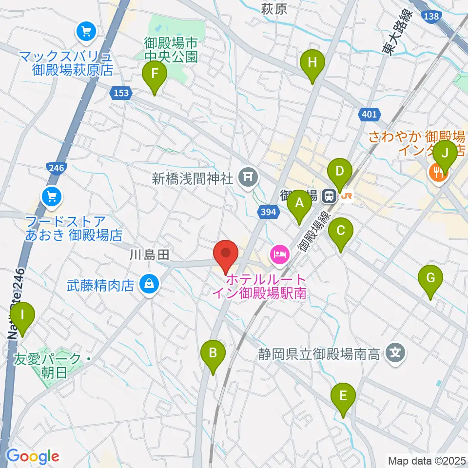 富士山GOGOエフエム周辺のコンビニエンスストア一覧地図