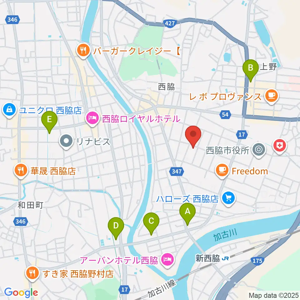 岡本ピアノ工房周辺のコンビニエンスストア一覧地図