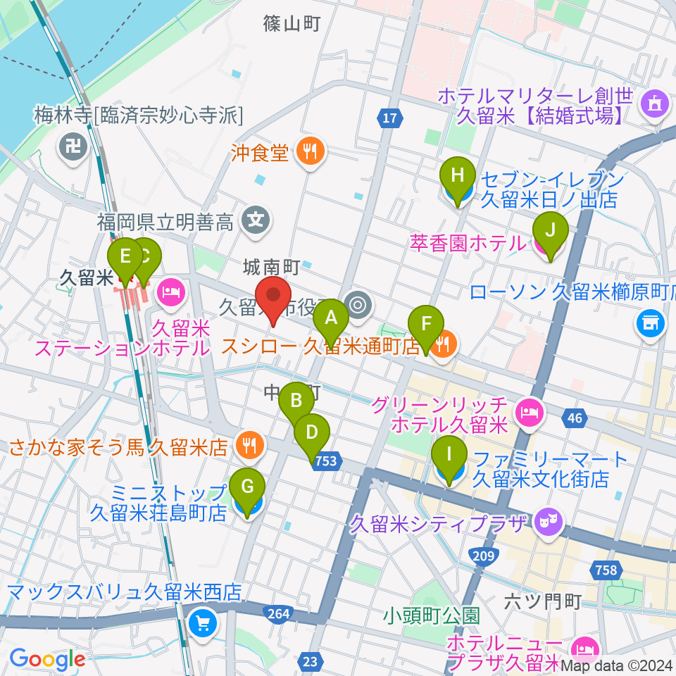 ゆめ色ピアノ教室周辺のコンビニエンスストア一覧地図