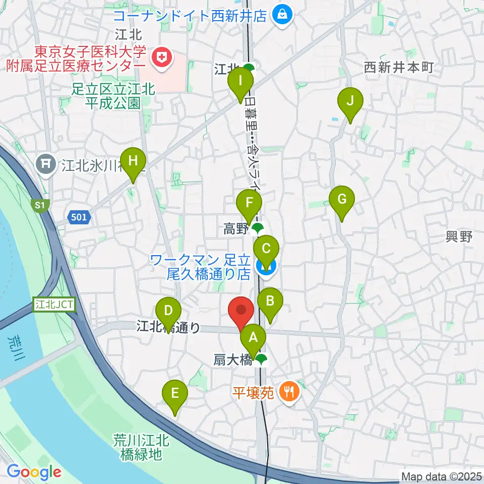 アトリエTANTOO周辺のコンビニエンスストア一覧地図