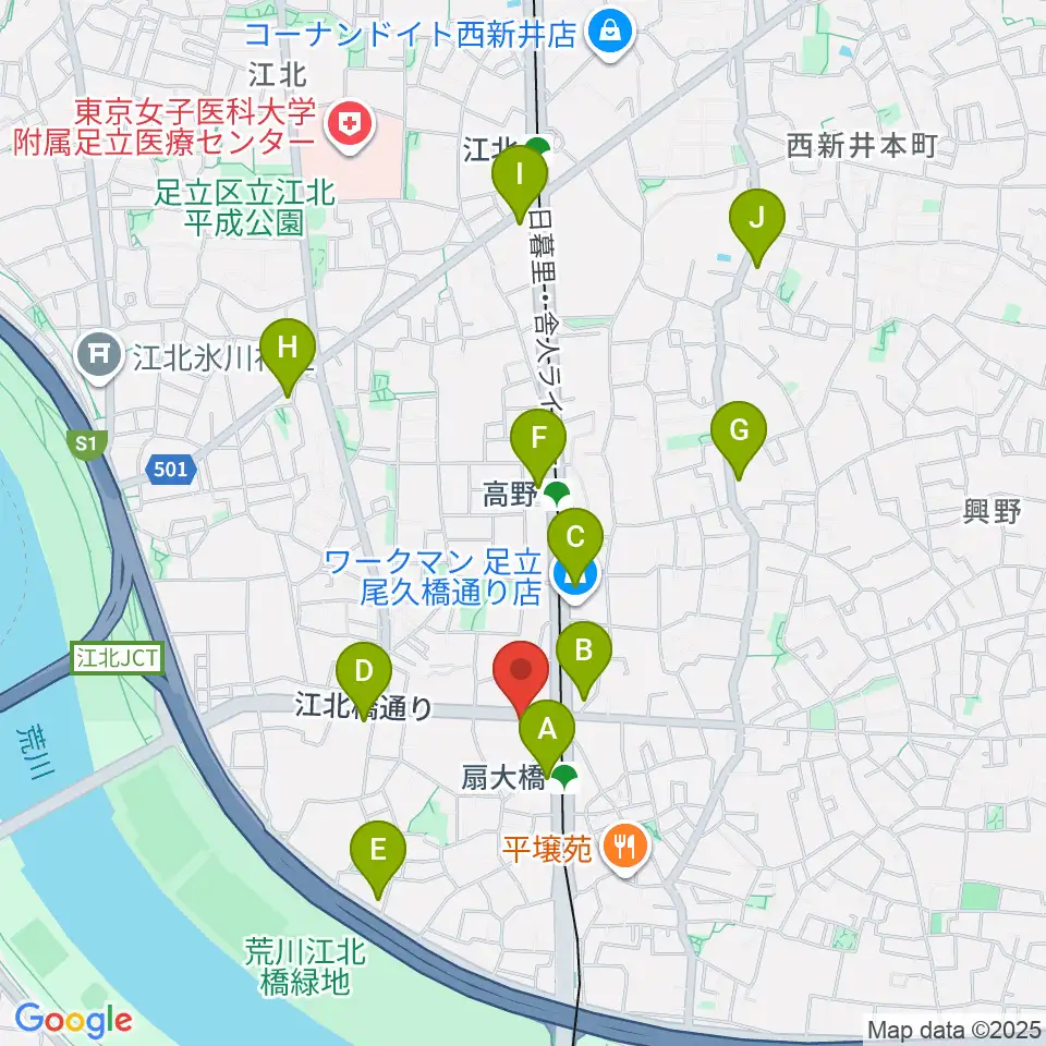 アトリエTANTOO周辺のコンビニエンスストア一覧地図