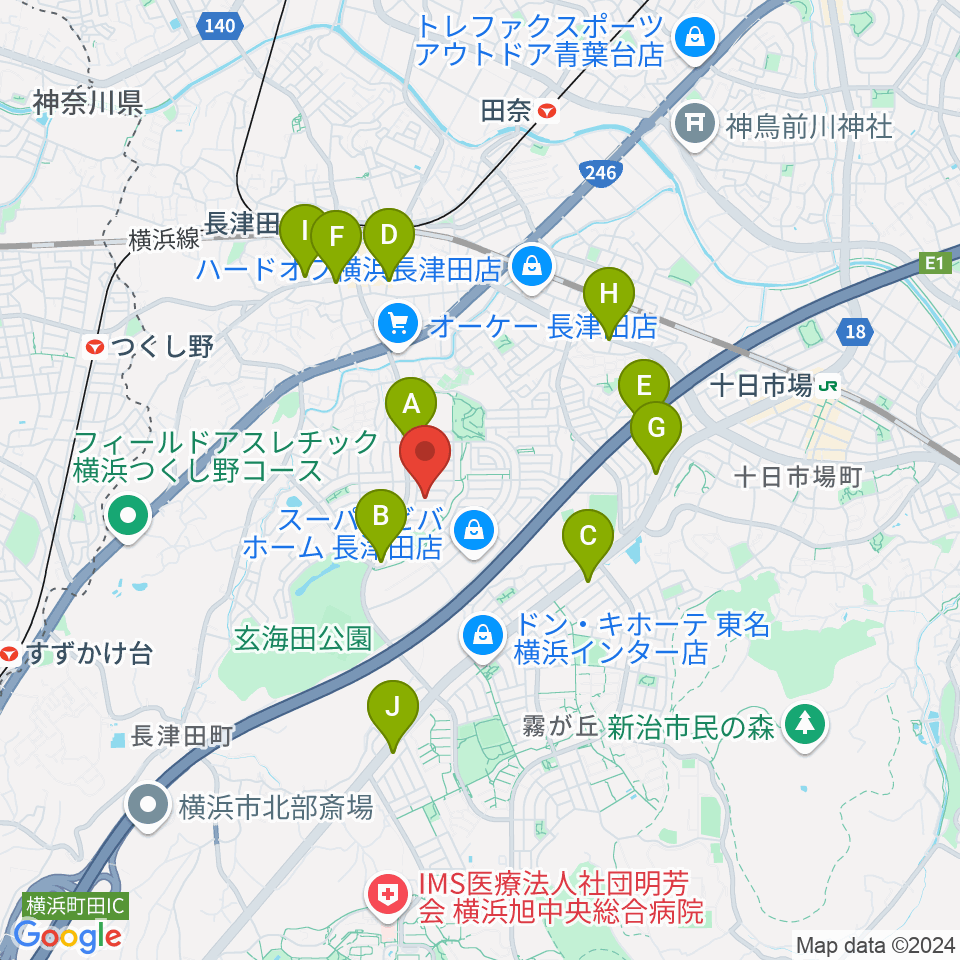 ローズ楽器工房周辺のコンビニエンスストア一覧地図