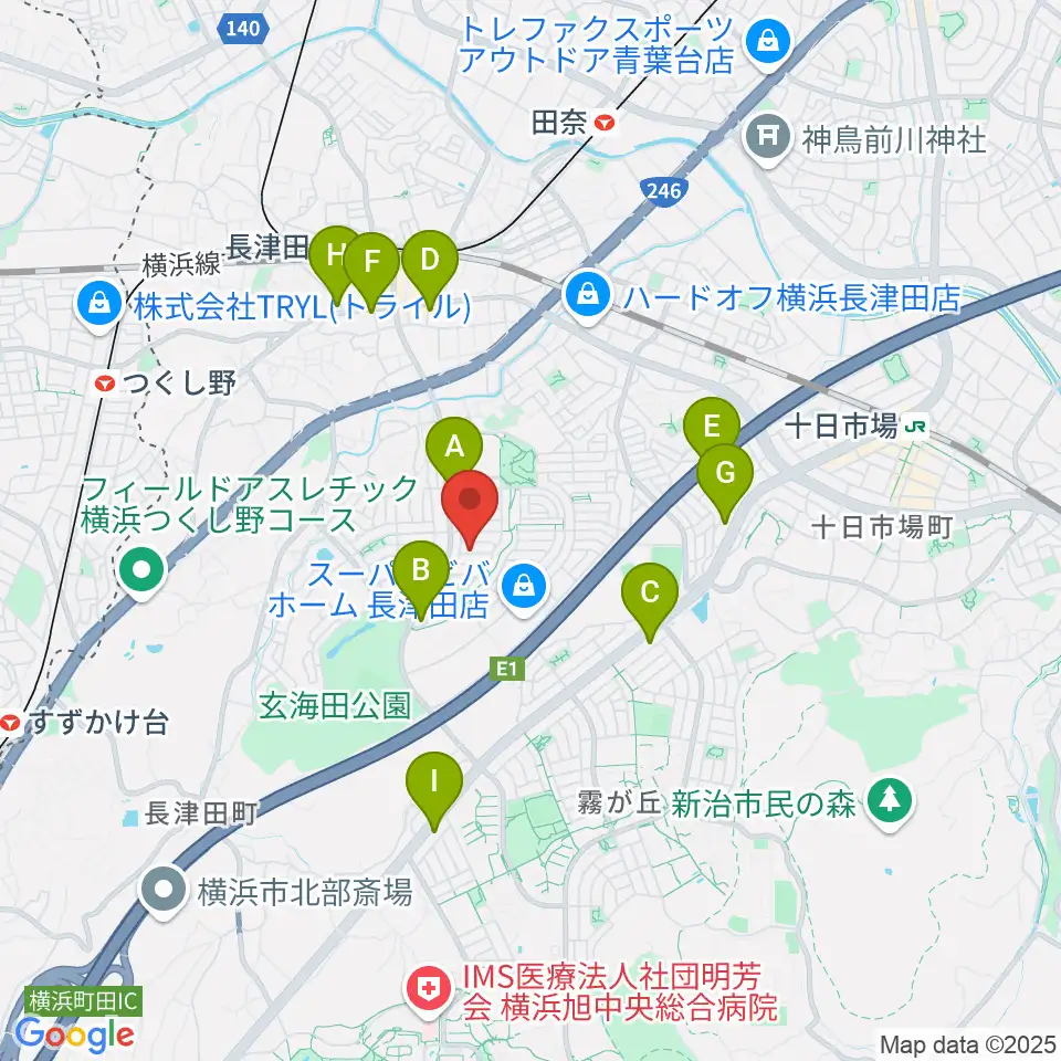 ローズ楽器工房周辺のコンビニエンスストア一覧地図