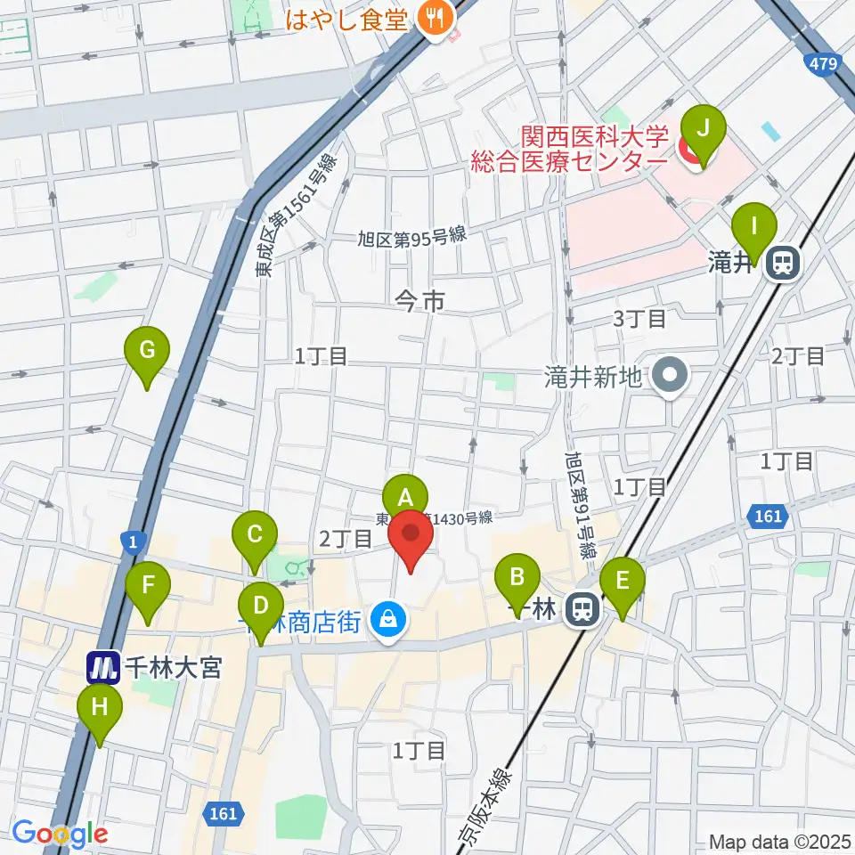 千林くらしエール館 フェニックスホール周辺のコンビニエンスストア一覧地図