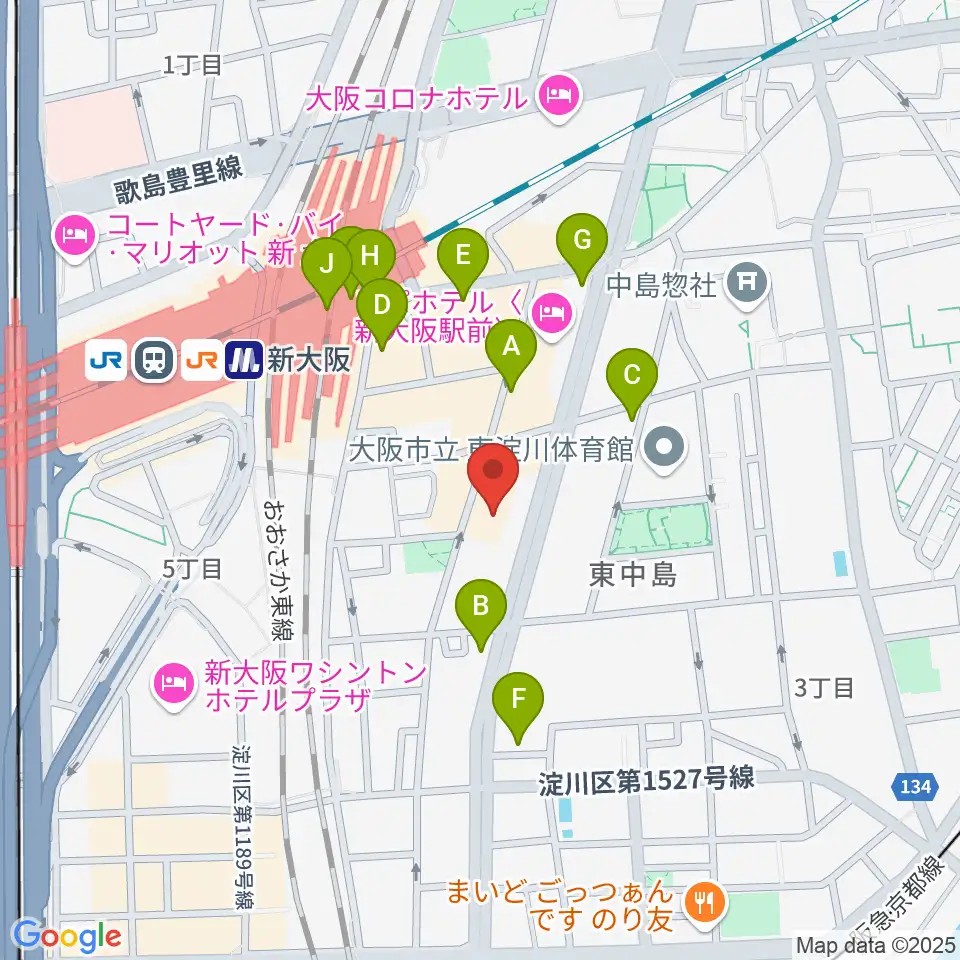 大阪市立青少年センター KOKOPLAZA周辺のコンビニエンスストア一覧地図