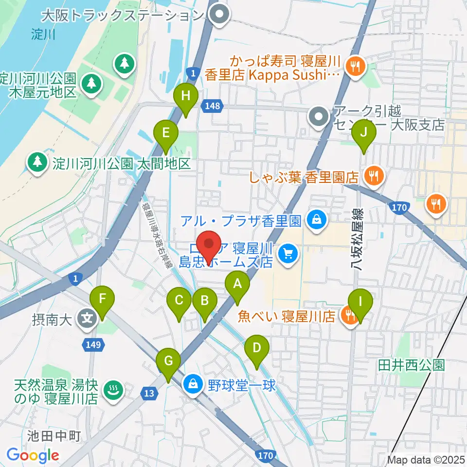 RISOおんがくいん周辺のコンビニエンスストア一覧地図