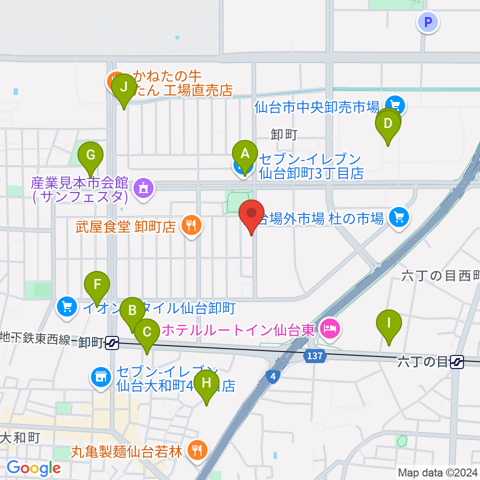 せんだい演劇工房10-BOX周辺のコンビニエンスストア一覧地図