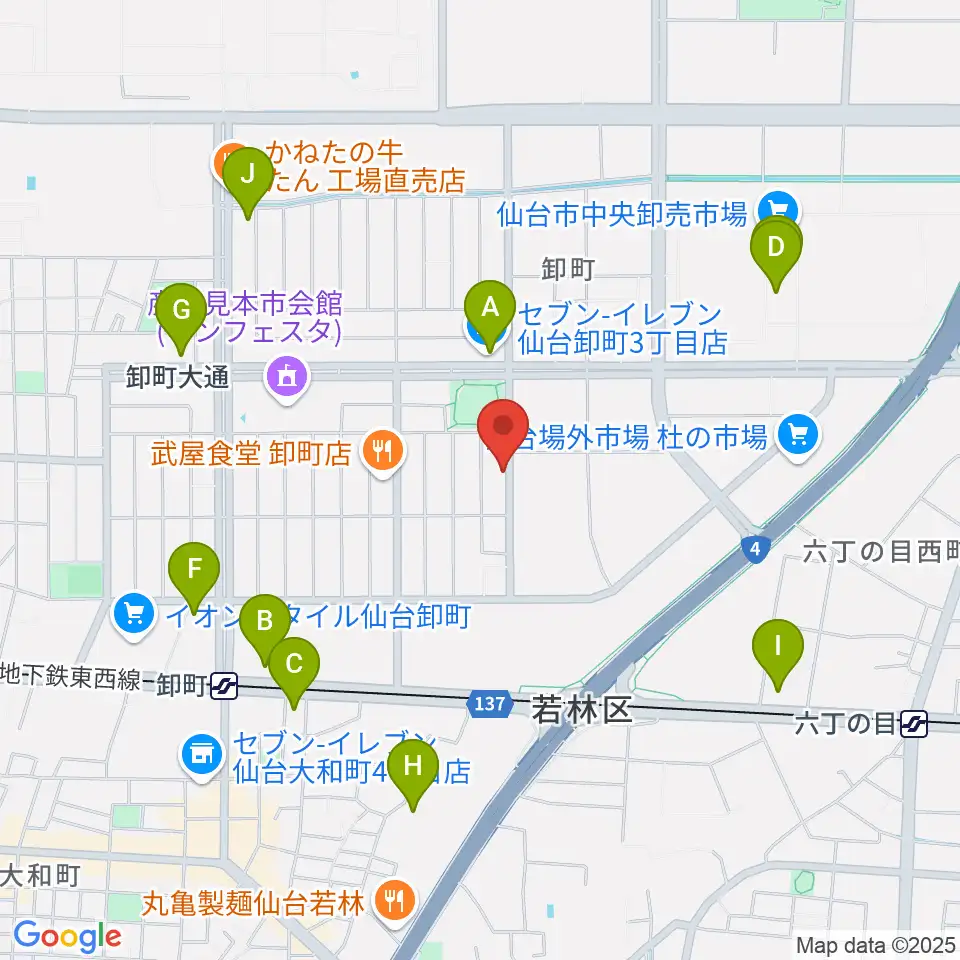 せんだい演劇工房10-BOX周辺のコンビニエンスストア一覧地図