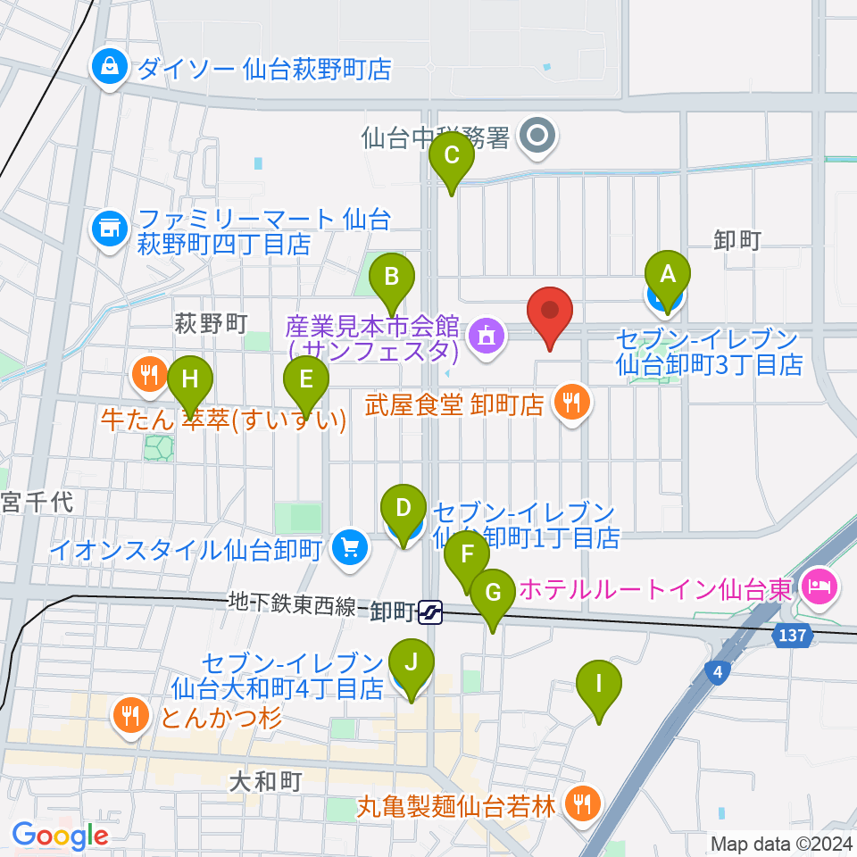 能-BOX周辺のコンビニエンスストア一覧地図