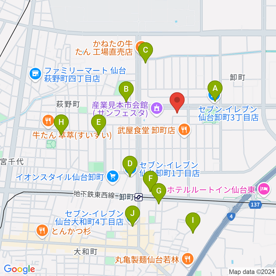 能-BOX周辺のコンビニエンスストア一覧地図