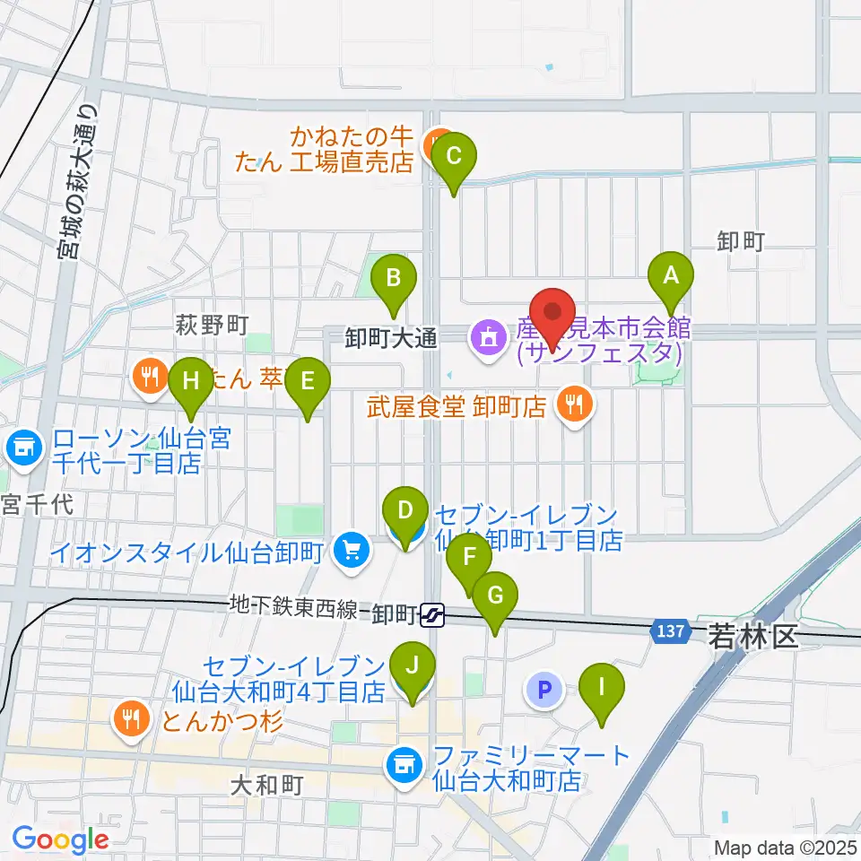 能-BOX周辺のコンビニエンスストア一覧地図