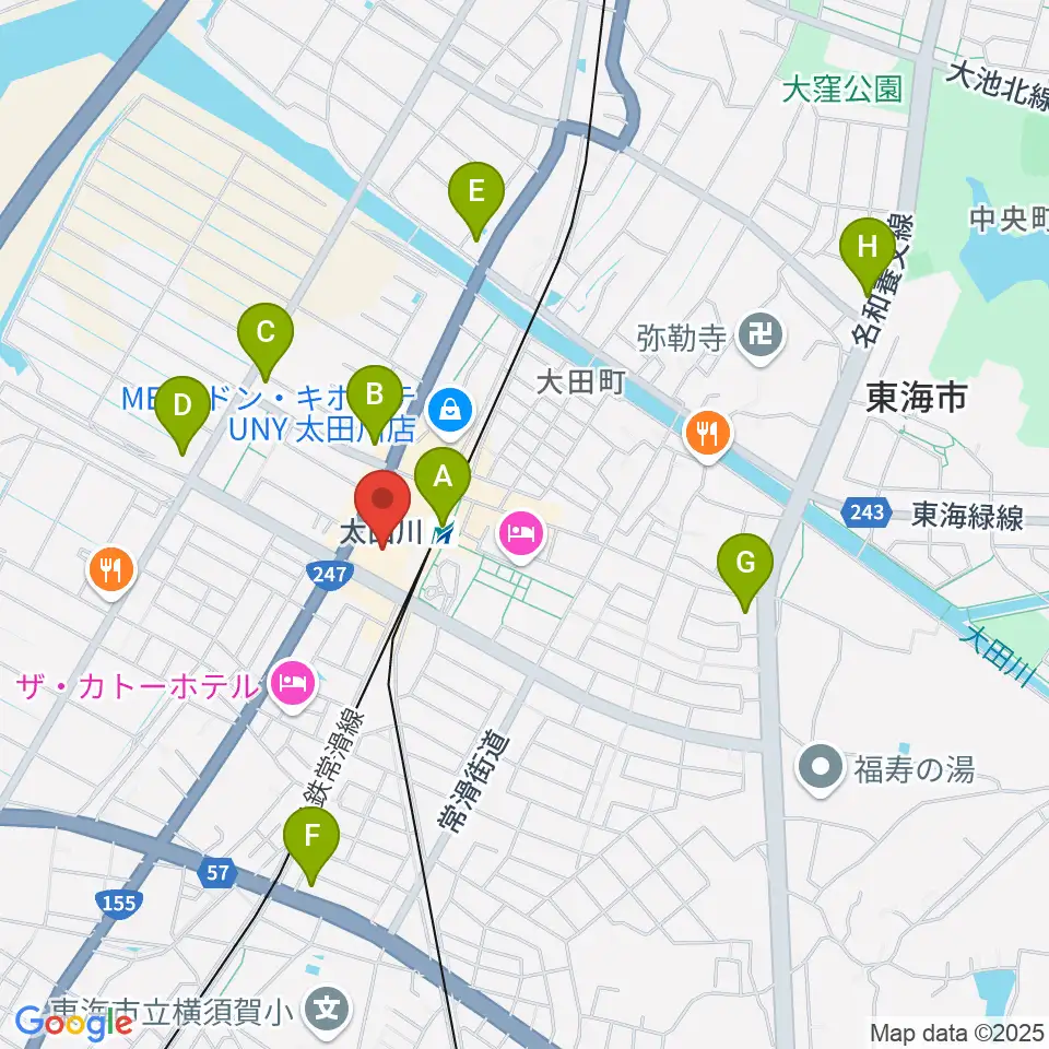 東海市芸術劇場周辺のコンビニエンスストア一覧地図