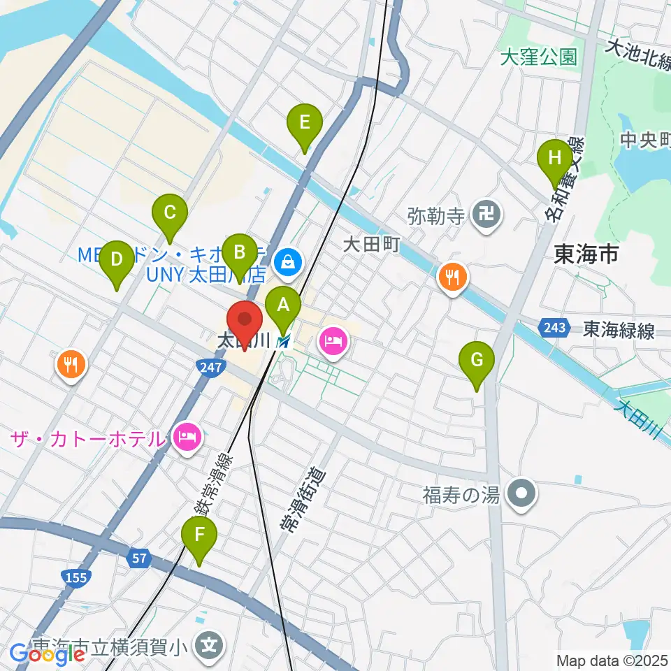 東海市芸術劇場周辺のコンビニエンスストア一覧地図