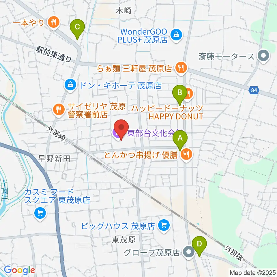東部台文化会館周辺のコンビニエンスストア一覧地図