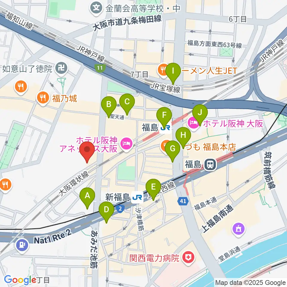 THIRD STONE福島店周辺のコンビニエンスストア一覧地図