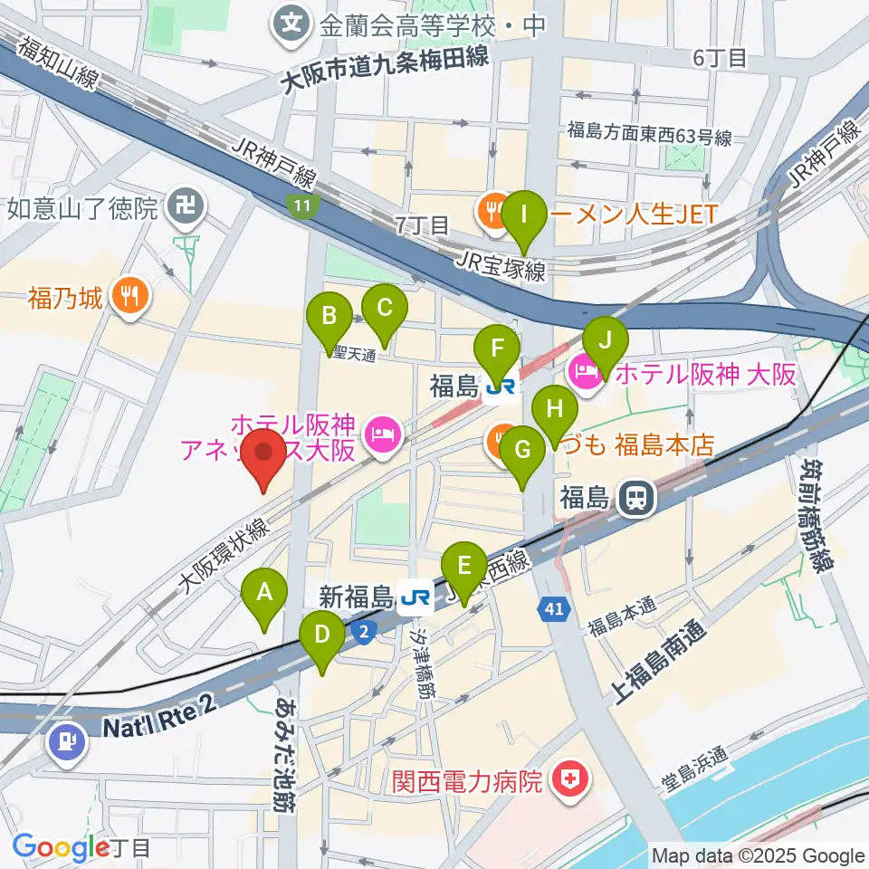 THIRD STONE福島店周辺のコンビニエンスストア一覧地図