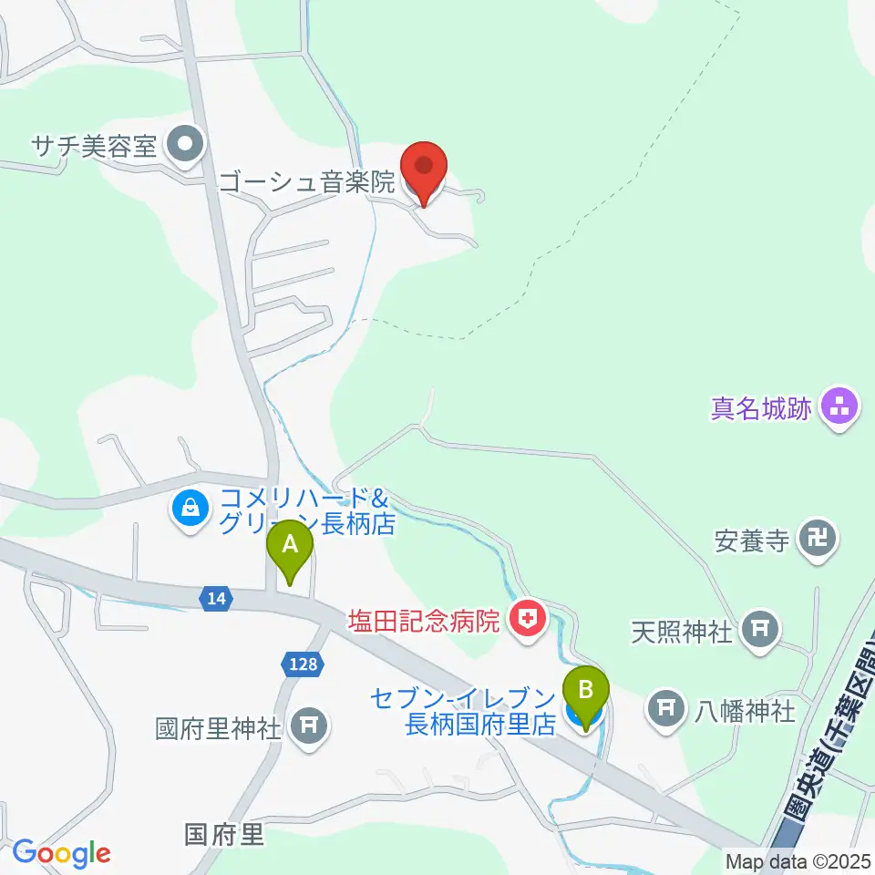 ゴーシュ音楽院周辺のコンビニエンスストア一覧地図