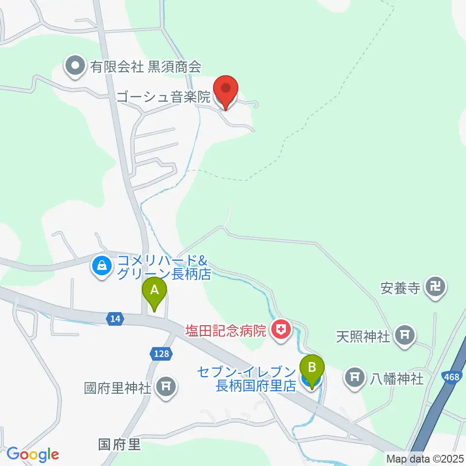 ゴーシュ音楽院周辺のコンビニエンスストア一覧地図