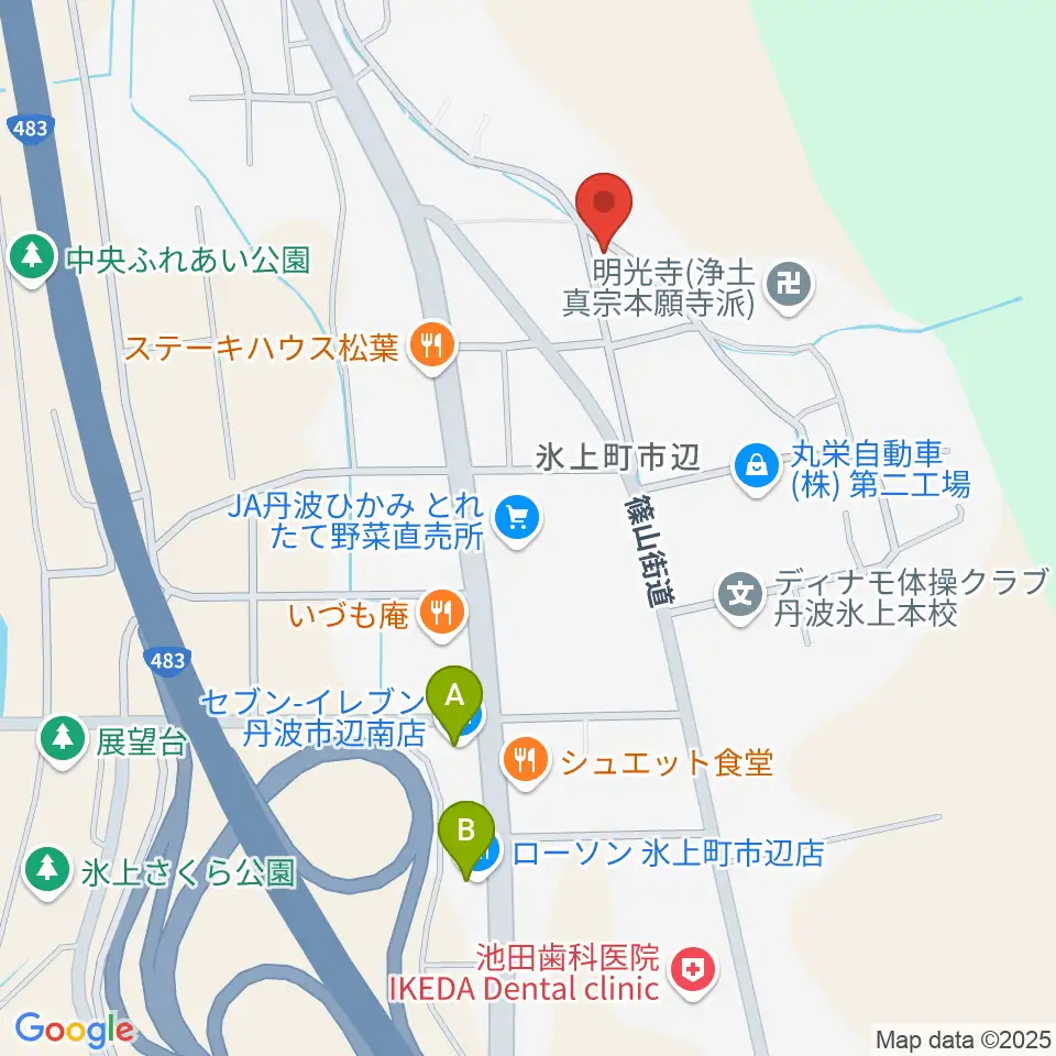 805たんば周辺のコンビニエンスストア一覧地図