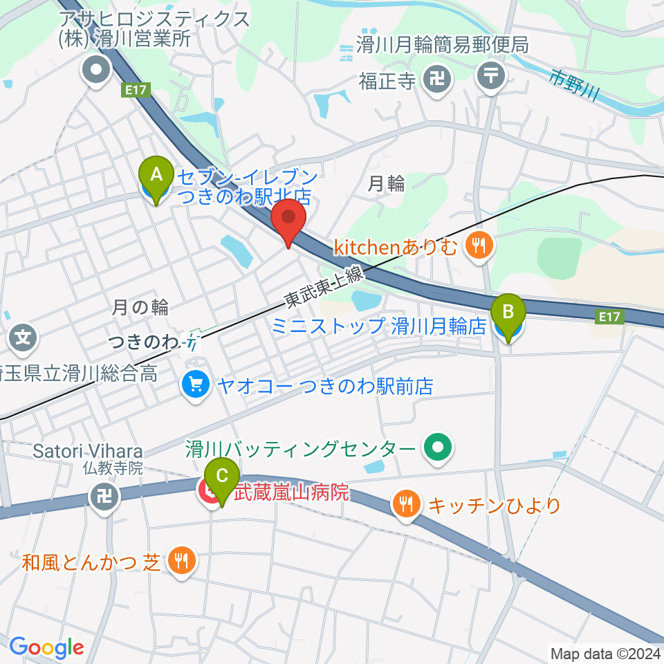 篠崎バイオリン工房周辺のコンビニエンスストア一覧地図