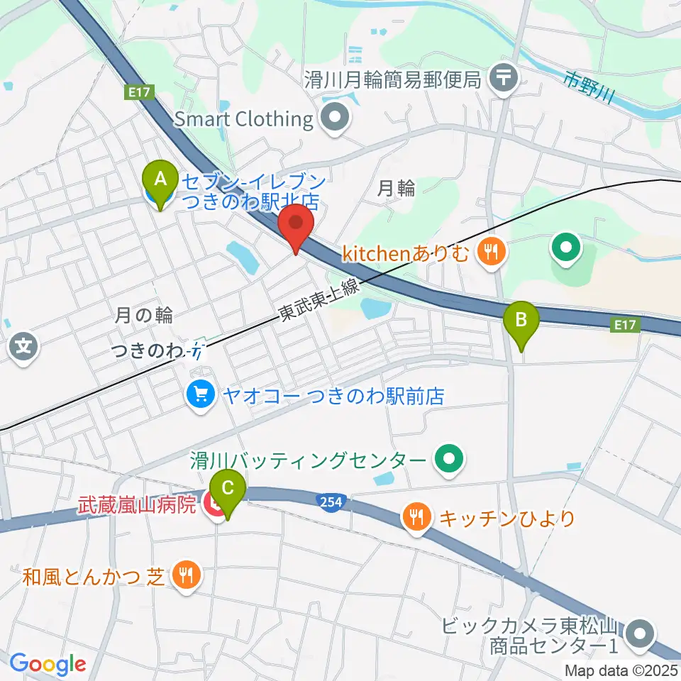 篠崎バイオリン工房周辺のコンビニエンスストア一覧地図