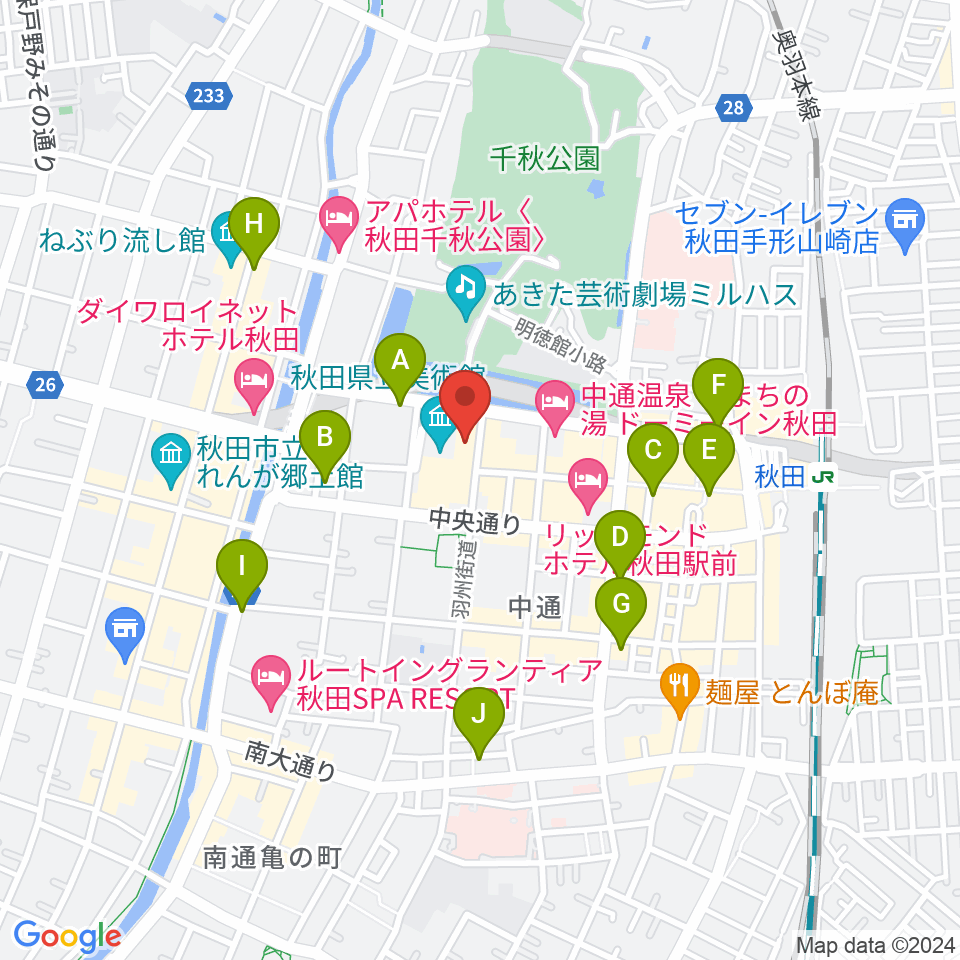 にぎわい交流館AU（あう）周辺のコンビニエンスストア一覧地図