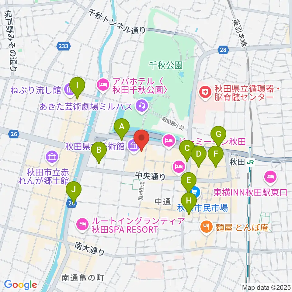 にぎわい交流館AU（あう）周辺のコンビニエンスストア一覧地図