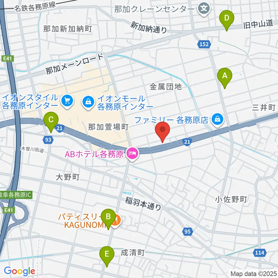 各務原ソルト＆ペッパー周辺のコンビニエンスストア一覧地図